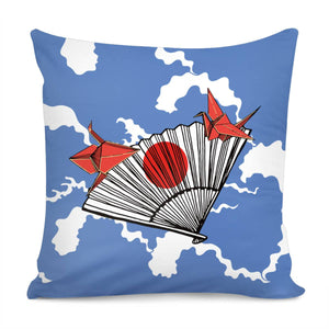 Japanese Fan Pillow Cover