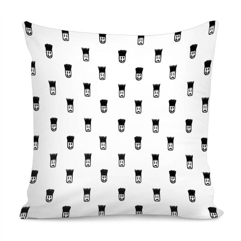 Image of Sketchy Emojis Print Pattern Pillow Cover