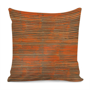 Orange Grunge Print Pillow Cover