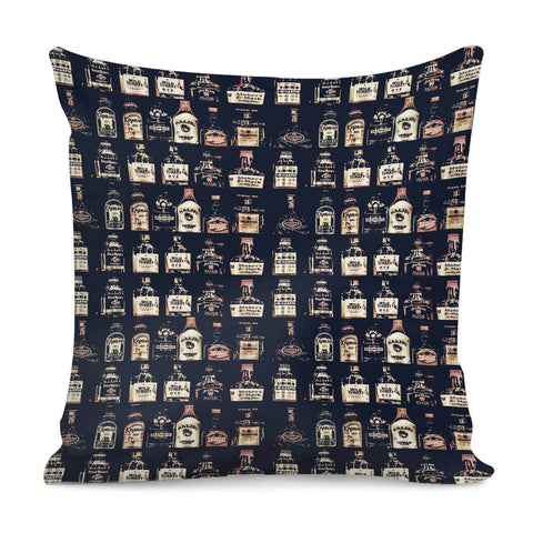 Image of Alcoholic Drinks Pattern Pillow Cover