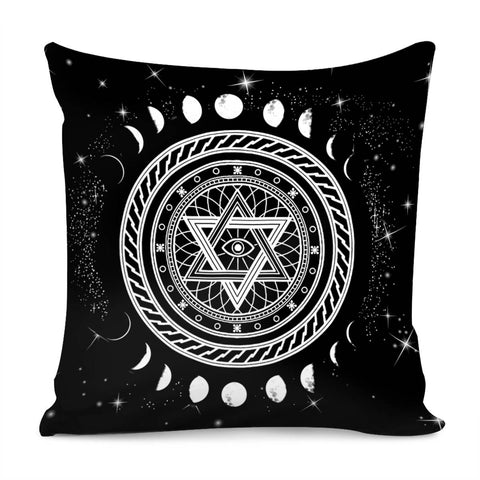 Image of Religious Symbols And Mystery And The Moon Pillow Cover