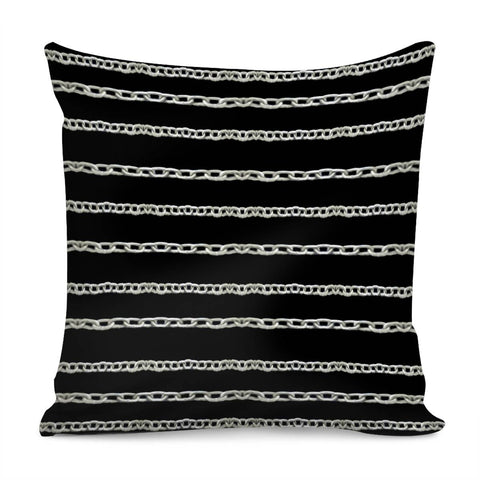 Image of Chains Stripes Print Pattern Pillow Cover