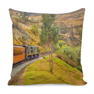 Nariz Del Diablo Train Trip Alausi Ecuador Pillow Cover