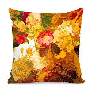 Golden Roses Pillow Cover