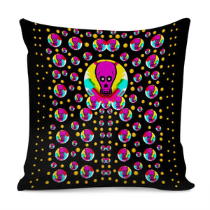 Skull With Many Friends Pillow Cover