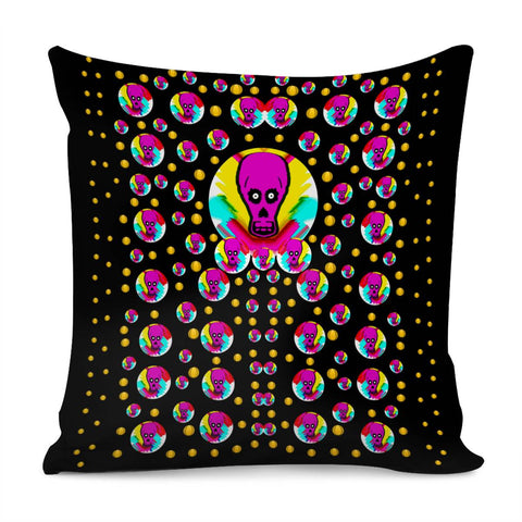 Image of Skull With Many Friends Pillow Cover