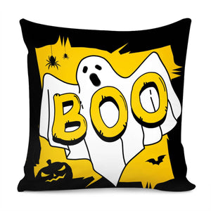 Ghost And Halloween Pillow Cover