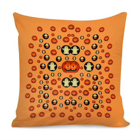 Image of Happy Pumkins And Ghosts And  They Love The Season Pillow Cover