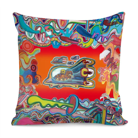 Image of A Lot Of Things 2 And Spaceship A Pillow Cover