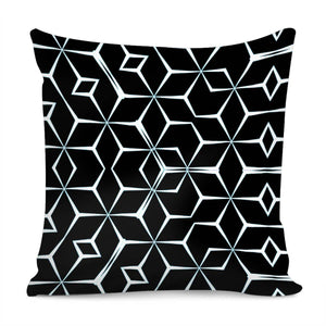 Abstrait Formes Géométriques Blanc/Noir Pillow Cover