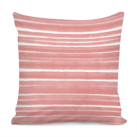 Image of Bandes Peinture Rose Pillow Cover