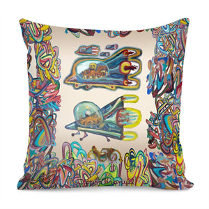 A Lot Of Things 4 And Spaceship 5 Pillow Cover