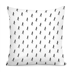 Skating Motif Graphic Silhouette Print Pattern Pillow Cover