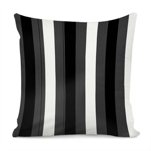 Bandes Noir/Grise Pillow Cover