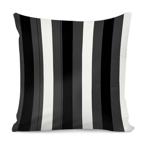 Image of Bandes Noir/Grise Pillow Cover