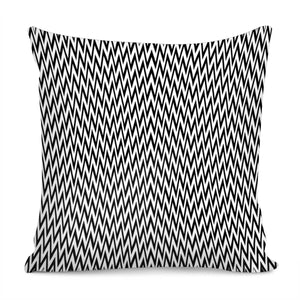 Abstrait Chevrons Noir/Blanc Pillow Cover