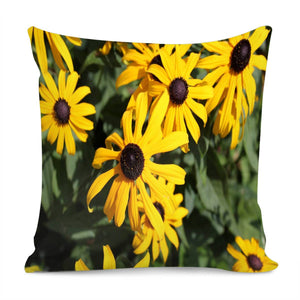 Photo Fleurs Jaune Pillow Cover