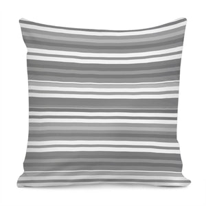 Bandes Grise/Blanc Pillow Cover