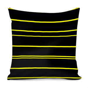 Bandes Jaune/Noir Pillow Cover