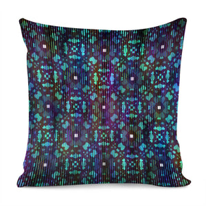 Abstrait Formes Bleu/Violet Pillow Cover