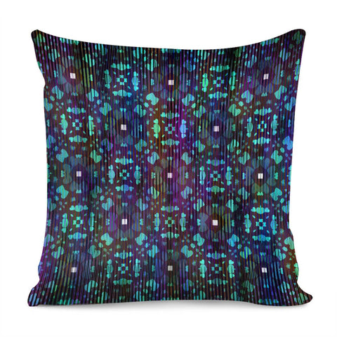 Image of Abstrait Formes Bleu/Violet Pillow Cover