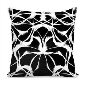 Abstrait Blanc/Noir Pillow Cover