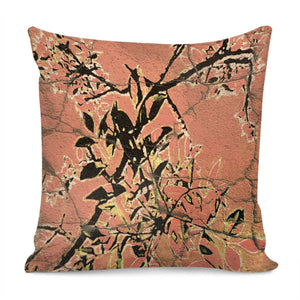 Floral Grungy Style Artwork Pillow Cover