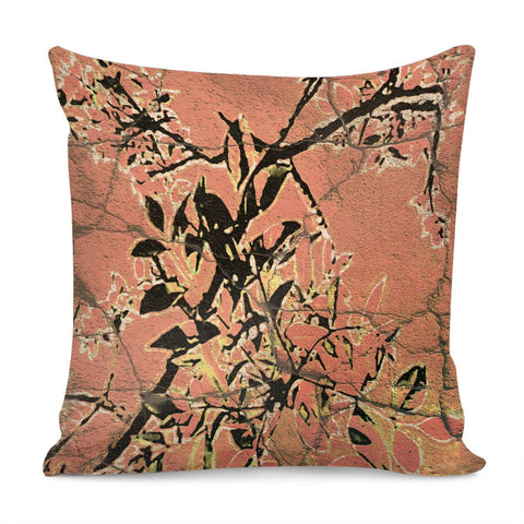 Image of Floral Grungy Style Artwork Pillow Cover