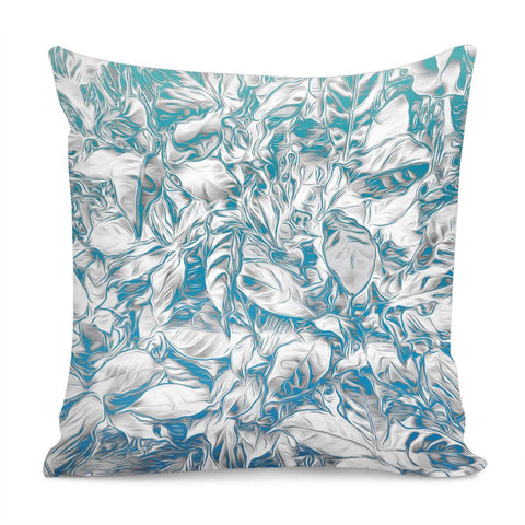 Image of Bleached Coral/ Grey Leaves Pillow Cover