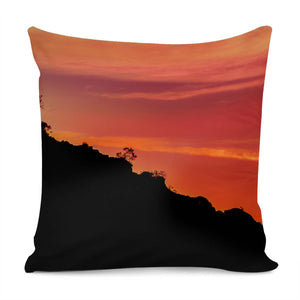 Countryside Sunset Landscape Scene, Lavalleja Department, Uruguay Pillow Cover