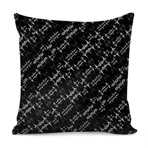 Black And White Ethnic Geometric Pattern Pillow Cover