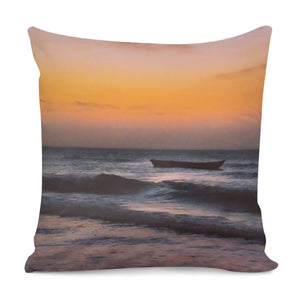 Seascape Sunset At Jericoacoara, Ceara, Brazil Pillow Cover