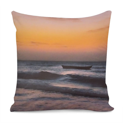 Image of Seascape Sunset At Jericoacoara, Ceara, Brazil Pillow Cover