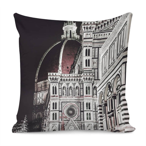 Image of Santa Maria Del Fiore  Cathedral At Night, Florence Italy Pillow Cover