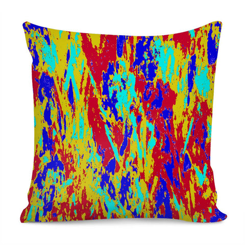 Image of Multicolored Vibrant Abstract Textre Print Pillow Cover