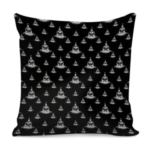 Buddhism Motif Print Pattern Design Pillow Cover