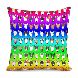 Rainbow Multibull Pillow Cover