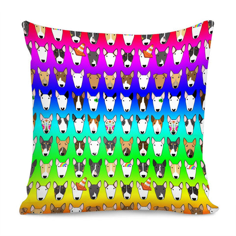 Image of Rainbow Multibull Pillow Cover