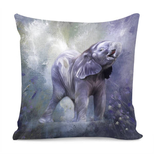 A Cute Baby Elephant Pillow Cover