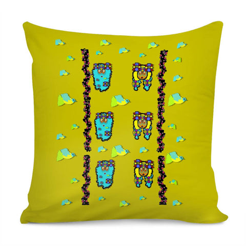 Image of Peace People Hippie Friends And Free Living Fauna Pillow Cover