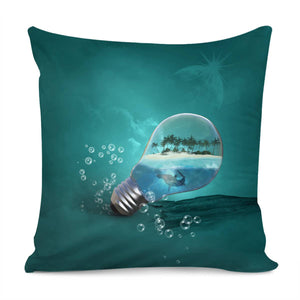 Light Bulb With Island Pillow Cover