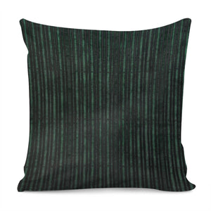 Green Leather Look Lines Pillow Cover