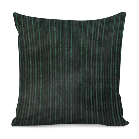 Image of Green Leather Look Lines Pillow Cover