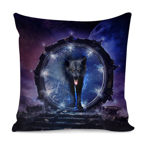 Image of Awesome Black Wolf Pillow Cover