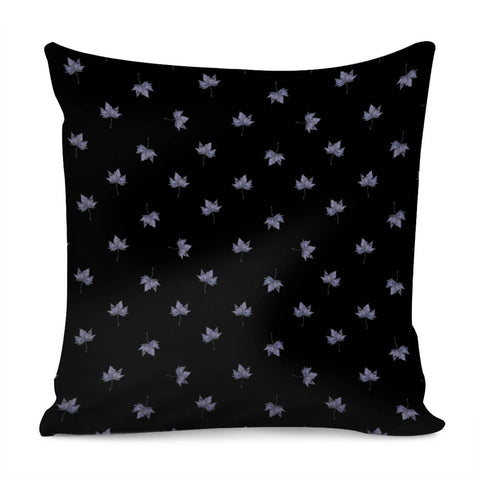 Image of Wet Leaves Botanical Motif Pattern Design Pillow Cover