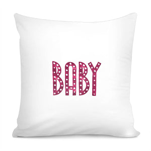 Neon Style Baby Graphic Text Pillow Cover