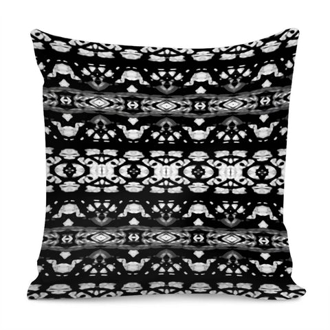 Image of Black And White Modern Ornate Stripes Design Pillow Cover