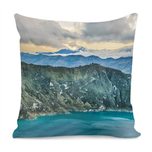 Quilotoa Lake, Latacunga Ecuador Pillow Cover