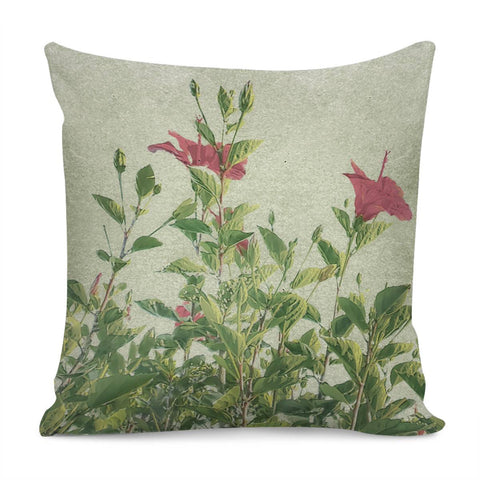 Image of Botanical Vintage Style Motif Artwork Pillow Cover