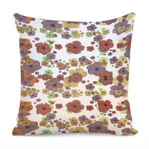 Multicolored Floral Collage Print Pillow Cover